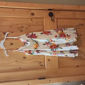 Cream tropical sundress